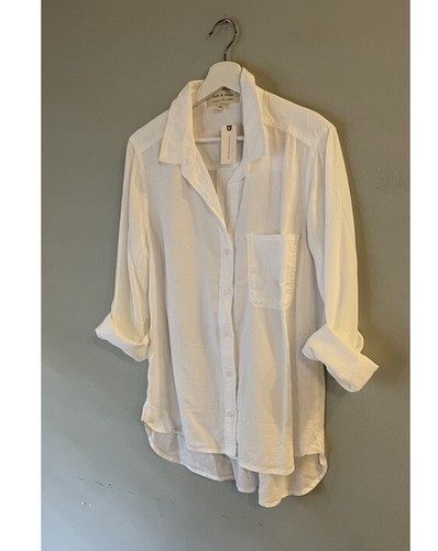 Anthropologie Cloth & Stone White Shirt. NWT. Size Medium. Retail- $168 - Picture 4 of 7