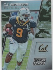 2016 Prizm Draft Picks CAMO PRIZM #15 C.J.Anderson DENVER BRONCOS 44/199 xx