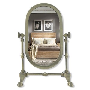 Vintage Mid-Century Modern Solid Brass Oval Vanity Table ...