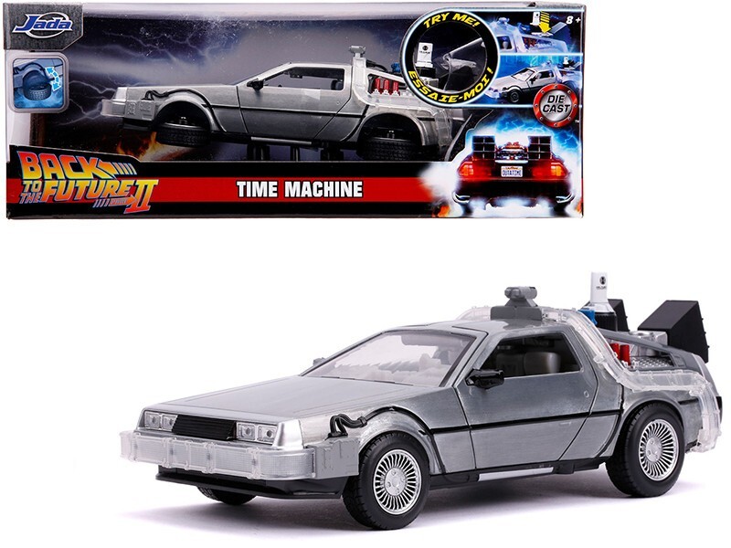 1/24 Jada Back To The Future II Time Machine & Lights DeLorean Fly