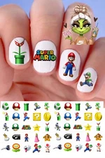 Super Mario Waterslide Nail Decals Set Of 50 Instructions & Bonus