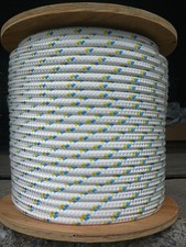Línea de láminas NovaTech XLE Halyard, cuerda de velero de poliéster 1/2" x 105' AZUL/DORADO
