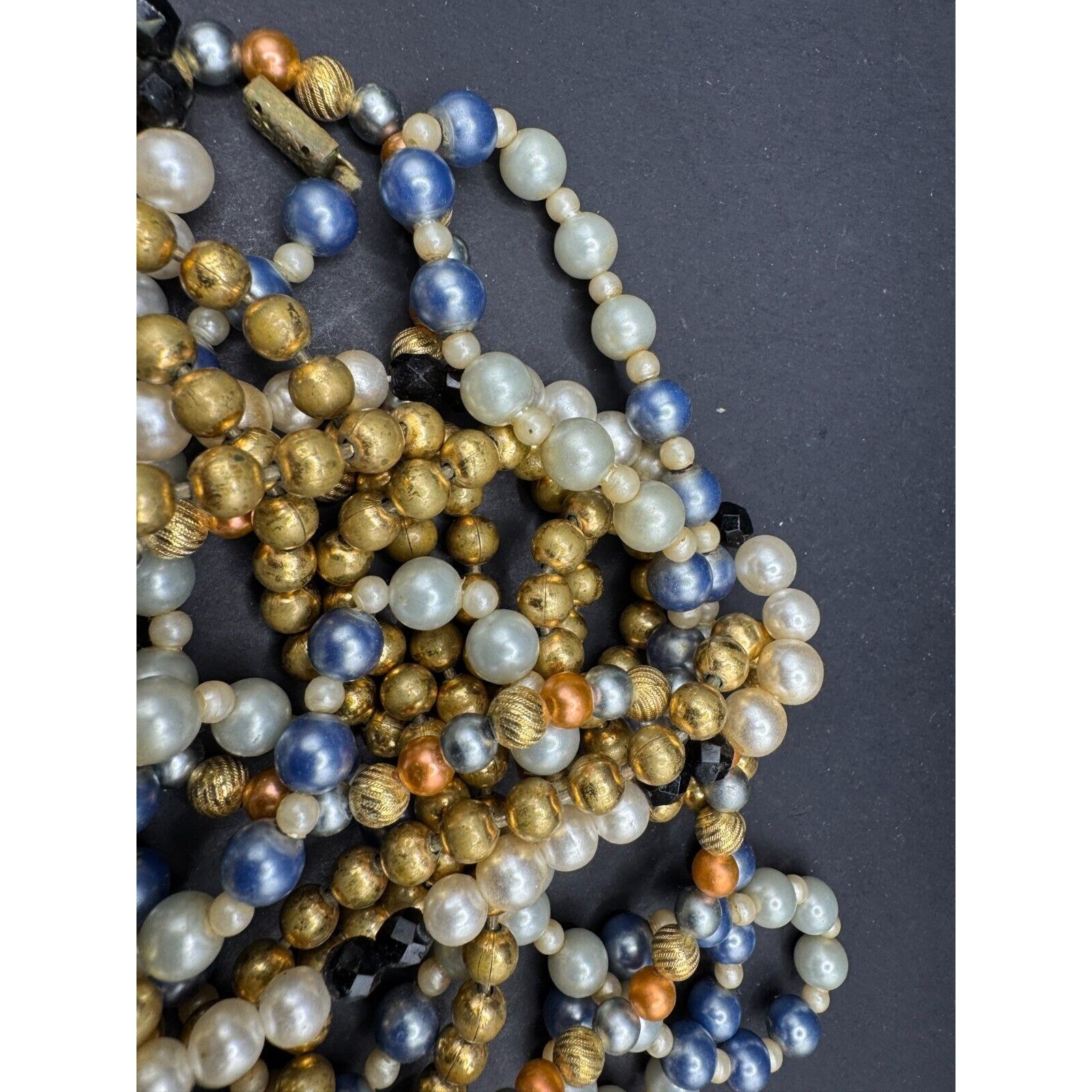 Vintahe Extra Long Heavy Multi Colored Crystal Fa… - image 4