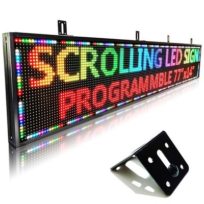 HS Outdoor Scrolling Led Sign Programmable P10 77X14 Digital Electronic Messag..