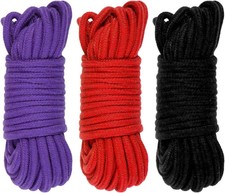 BDSM Shibari Rope Kit - 3pcs Soft Cotton Bondage Rope for Beginners