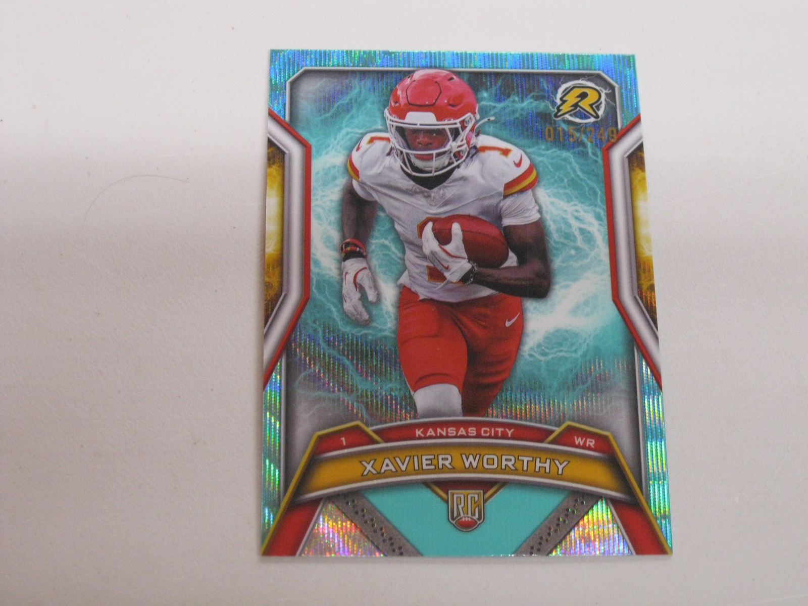 2024 Topps Resurgence Aqua Surge Refractor #143 Xavier Worthy 015/249 Rookie RC