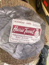 Vintage Harris Tweed Sherlock Deerstalker Hat Handwoven Scottish Wool