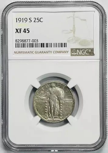 1919 S Standing Liberty Quarter NGC XF-45