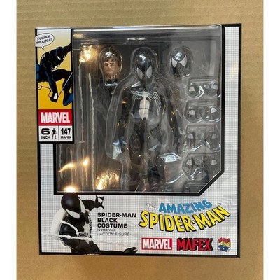 GENUINE MAFEX No.147 Symbiote Spider-Man Black Costume Comic Ver W