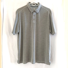 Tommy Bahama Tencel Blend Polo Shirt Size Large Color Silver
