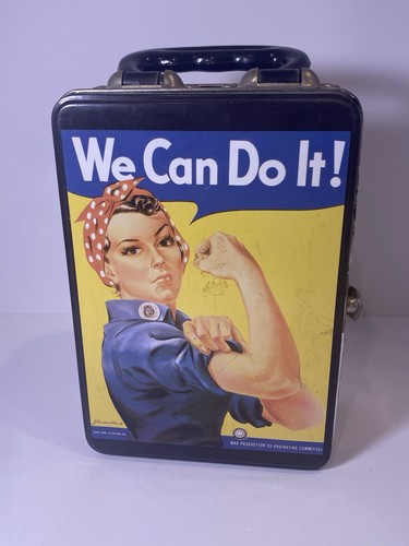 Collectable 1999 We Can Do It Lunch Tin Box Women In The War We Can't Win