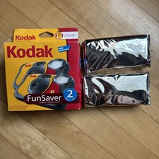 New Sealed - Kodak FunSaver One Time Use Film Flash Camera 2-pack Exp 3/2008
