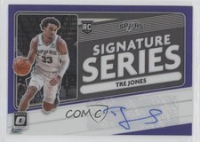2020-21 Panini Donruss Optic Signature Series Purple Prizm Tre Jones Auto 1u6