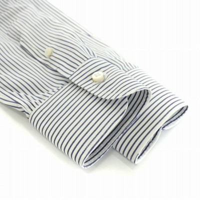 INTERNATIONAL GALLERY BEAMS CUTTER SHIRT STRIPE 15 1 2 NAVY