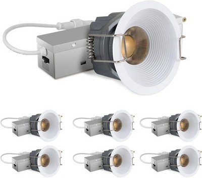 12 Pack Adetu 2 Inch 5CCT LED Recessed Ceiling Light Dimmable IP65 Downlight