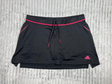 Adidas Activewear Skort Womens M Athleisure Golf Tennis Pickleball Black Pink 3"
