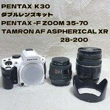 PENTAX K 30 Digital Single Lens Reflex Camera Double Lens Set Battery Operated O