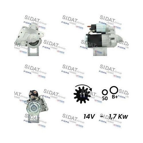 Démarreur Sidat S12MH0014A2 pour résoudre les pannes de voiture