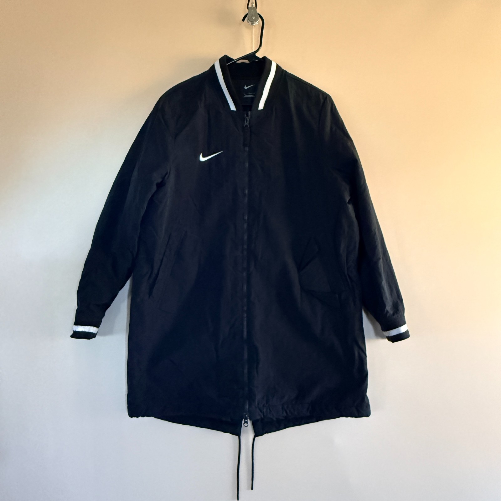 Nike Shelled Parka Puffer Jacket Black White Men's Size Large L