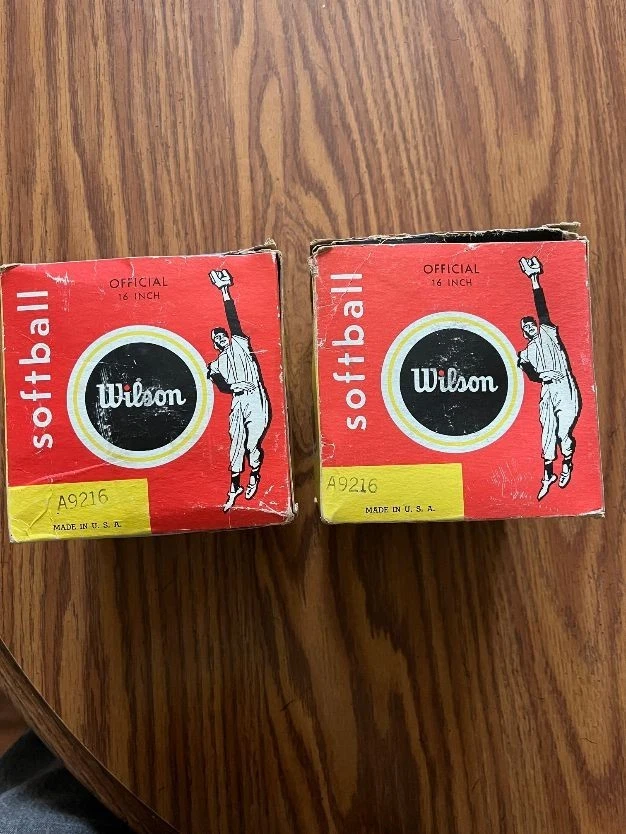 Balle De Softball Wilson 12 Pouces Vintage - Boîte D'origine - Années 50-70