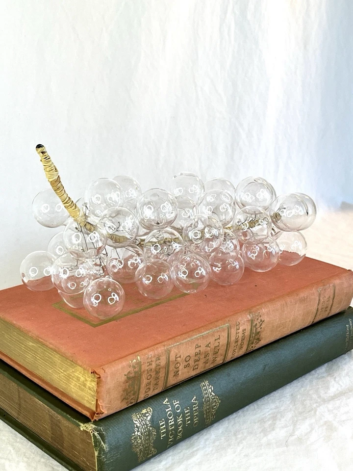 Racimos de uva de vidrio MCM vintage decorativos acento de vidrio soplado a mano Foto 2 de 4