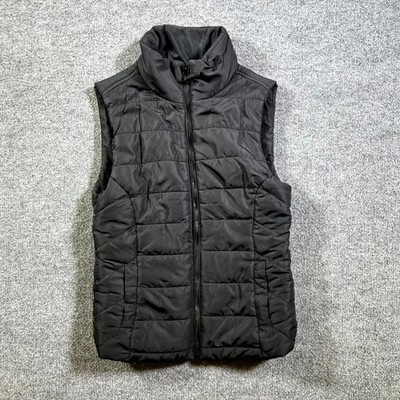 Aéropostale Puffer Vest Jacket Men's XS Black Polyester Hiking Gorpcore Full-Zip