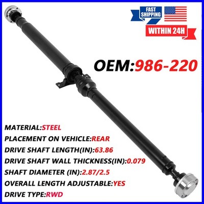 Rear Drive Shaft Fits 2015-2019 Dodge Challenger Hemi 5.7L 6.4L RWD Pre-Balanced