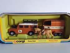 Corgi Toys 47 Pony Club Maneggio Land Rover 109 cavalli box veicolo IMBALLO ORIGINALE 1:43
