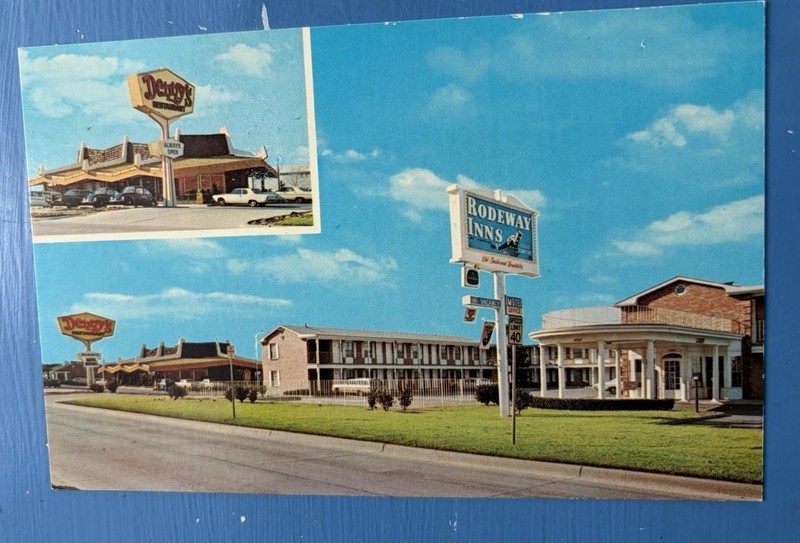 Rodeway Inn Tulsa OK Multi View Postcard - US 66 - Denny’s Restaurant