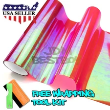 Neo Chrome Red Chameleon Headlight Taillight Fog Lights Auto Car Tint Film Vinyl