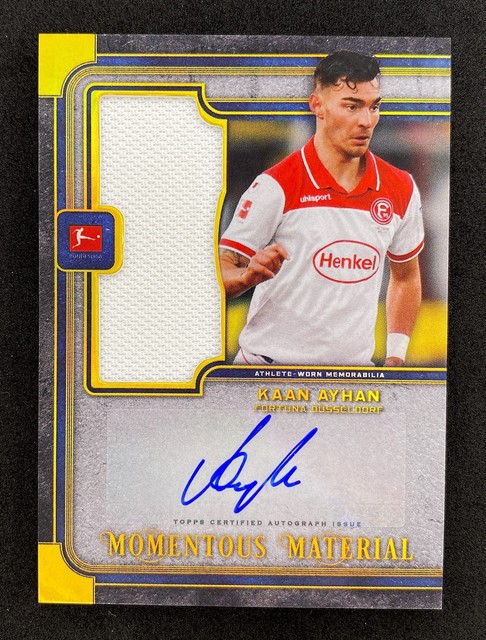 Topps 2019-20 Bundesliga Museum Kaan Ayhan Patch Auto /50 Düsseldorf