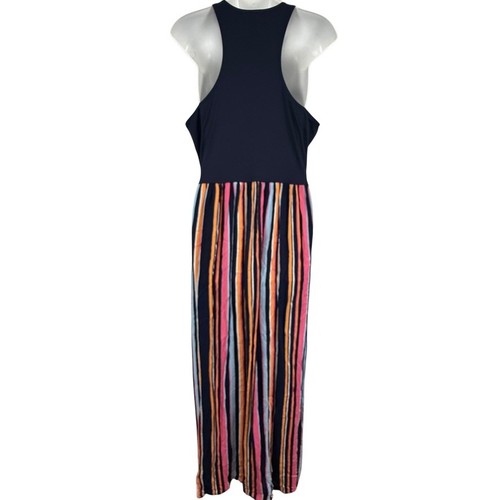Maxi abito estivo Ann Taylor Loft colorato a righe senza maniche racerback nuovo con etichetta tg L - Foto 14 di 16