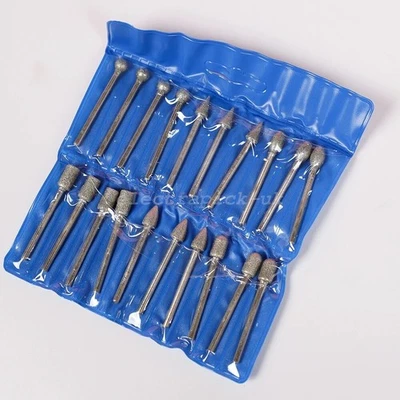 20X Diamond Grinding Cutting Burr Set For Dremel Drill Bits Rotary Tool Grinder