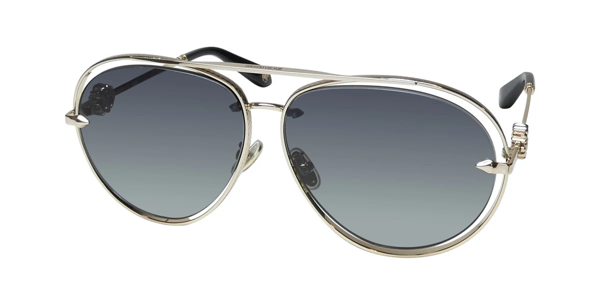 Roberto Cavalli 579516 Sunglasses Yellow Gold Metal Aviator Roberto Cavalli Aviator Sunglasses for Women for sale | eBay main image 2