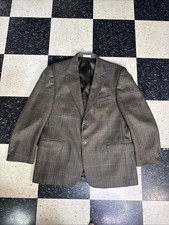 Vintage Orvis Tweed Blazer 44 R Made In USA Brown Houndstooth Sport Coat Jacket