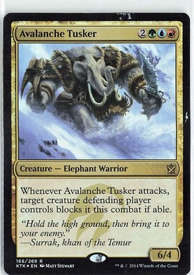 MTG Avalanche Tusker Foil 166/269 Khans of Tarkir Magic the Gathering MP