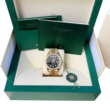 Rolex Day-Date 40 President Yellow Gold Diamond Bezel Baguette Black Dial 228348 7