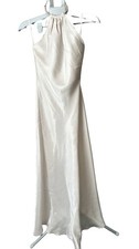 Scott McClintock Ivory Satin Halter Gown - Size 8 NWOT