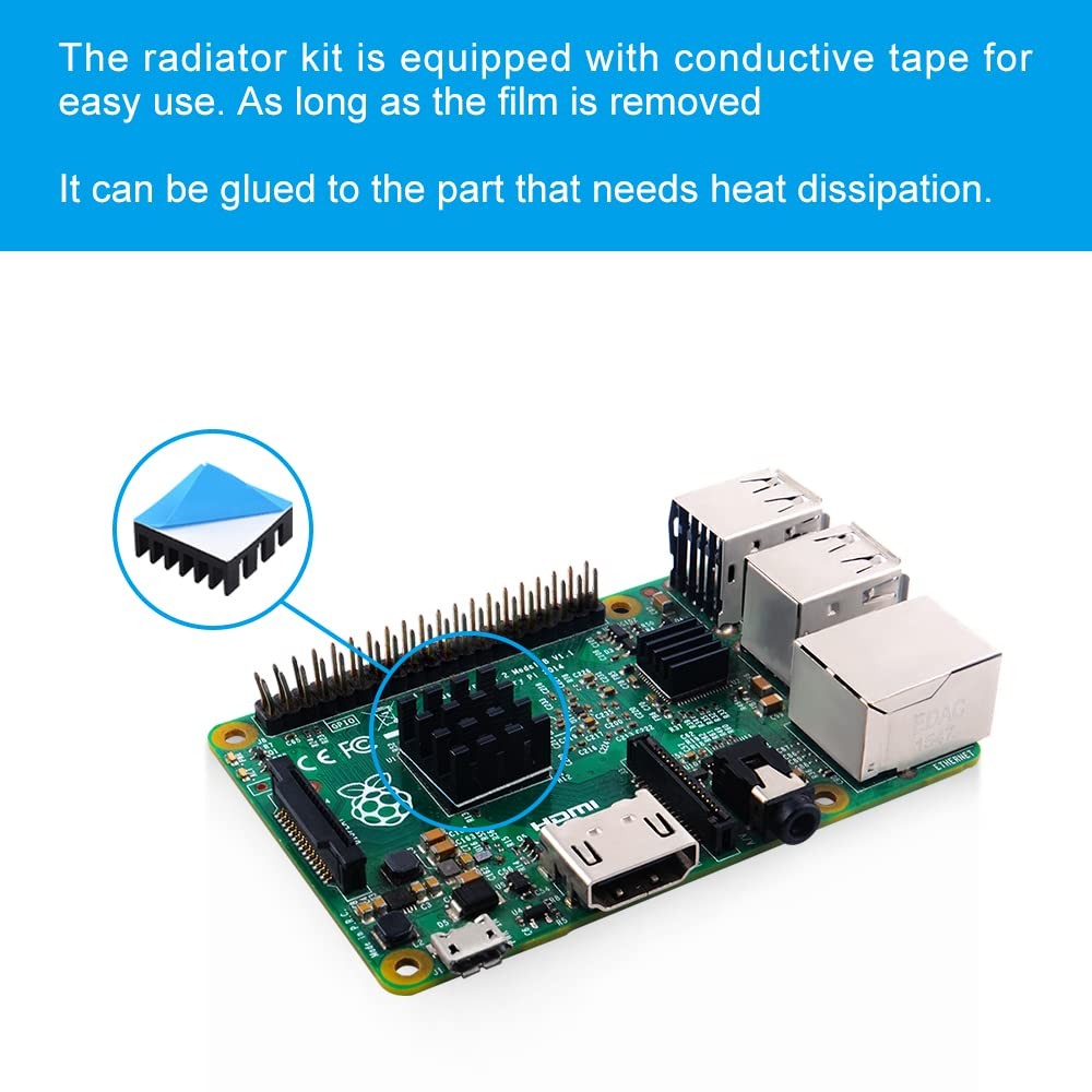 GeeekPi Heatsink Fan Kit for Raspberry Pi, Cooler Set with PWM... 