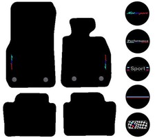 Fits BMW 3 Series 2012-2019 Tailored Car Mats Motor Sport Colours Badge Logo