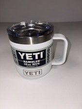 (NEW) YETI RAMBLER 10 OZ MUG - WHITE With Handle