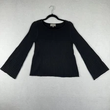 Michael Stars Valerie Ribbed Bell Sleeve Knit Top Womens Sz Small Classic