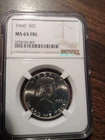 1960 NGC MS 65 FBL FRANKLIN HALF