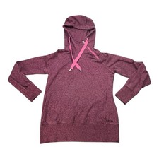The North Face Women's Purple Hooded Sweatshirt XS Hoodie Crossover Zip Soft