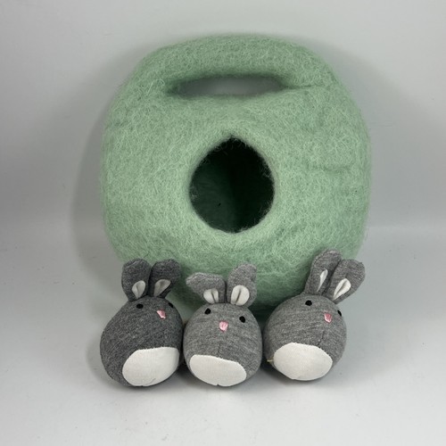 Lovevery 3 Bunnies In A Felt Burrow Babbler Kit Toddler Toy Montessori Baby Play