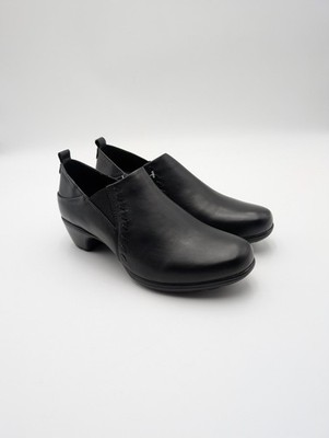 Romika Slip-On Shoes Womens Size 6.5 Black Leather Comfort Low Heel New Casual