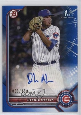 2022 Bowman Paper Prospect Blue Border 36/150 Dakota Mekkes #PPA-DM Auto 05ns