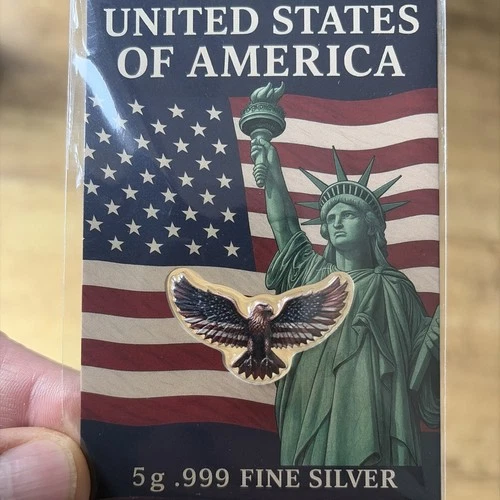5g 999 Fine Silver Colourised American Eagle