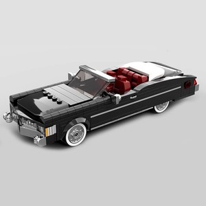 Vintage luxe convertible MOC Blocks de construction Set Classic American modèle de voiture
