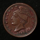 USA 1863 Civil War Token - A R Brass - Fond du lac, Wis / Mercury Head - RARE
